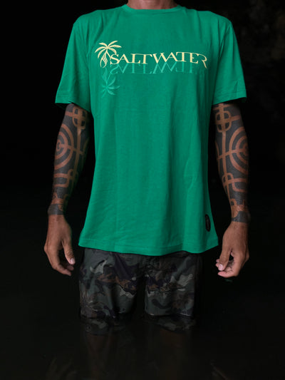 T-shirt homme washed green