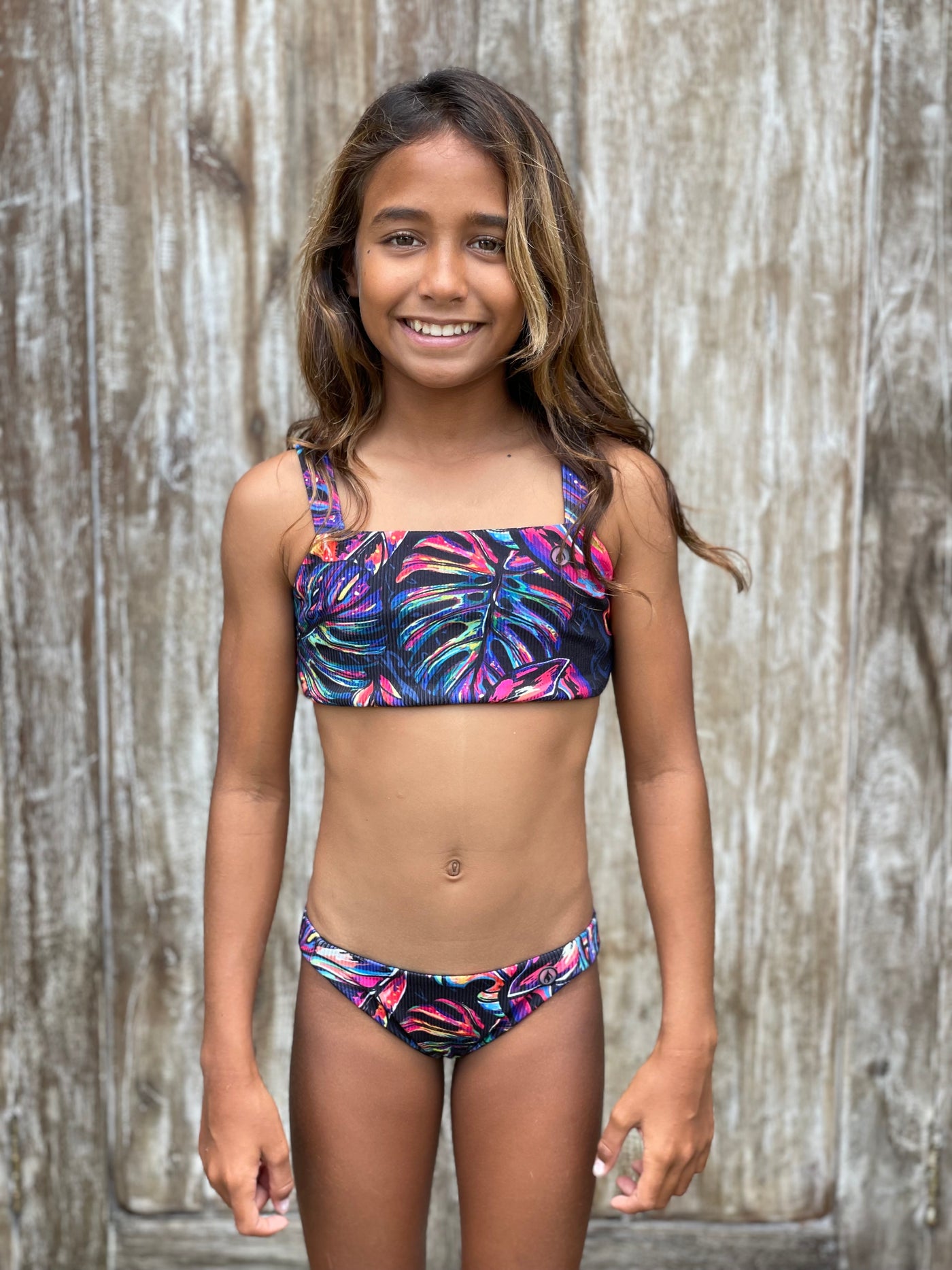 Maillot 2piece fille “Tropical"